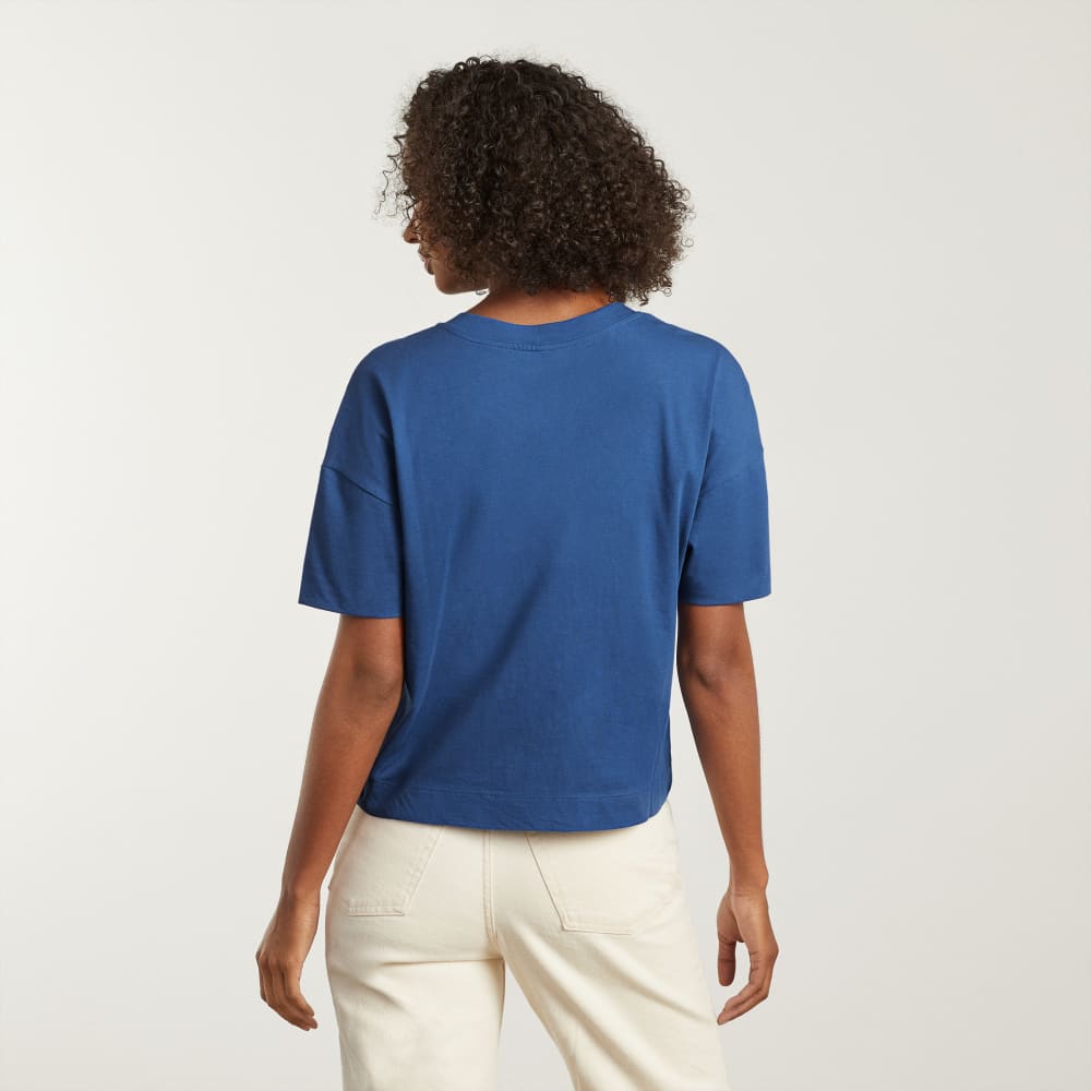 The Organic Cotton Slouchy V-Neck | Deep Blue