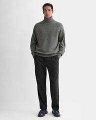 Luxe Merino Relaxed Turtleneck | Heathered Charcoal