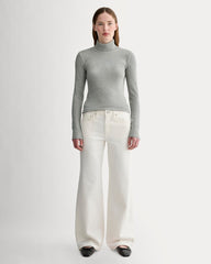 The Luxe Rib Turtleneck | Washed Heathered Grey