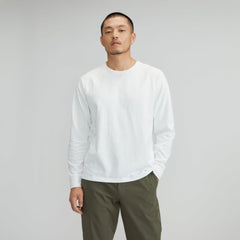 The Premium-Weight Long-Sleeve Crew | Uniform | White