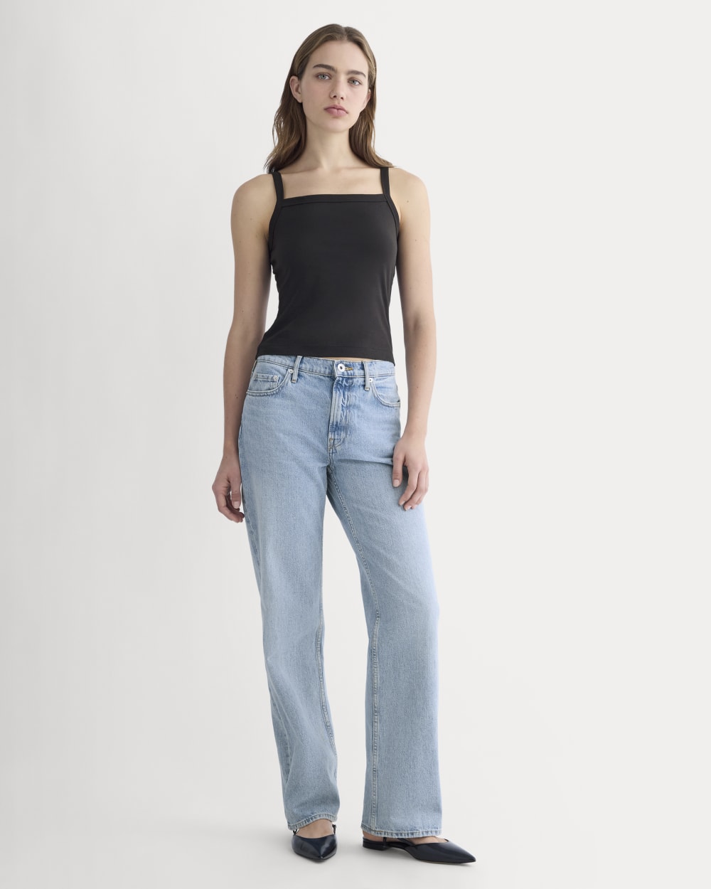 The Essential Square-Neck Tank | Black