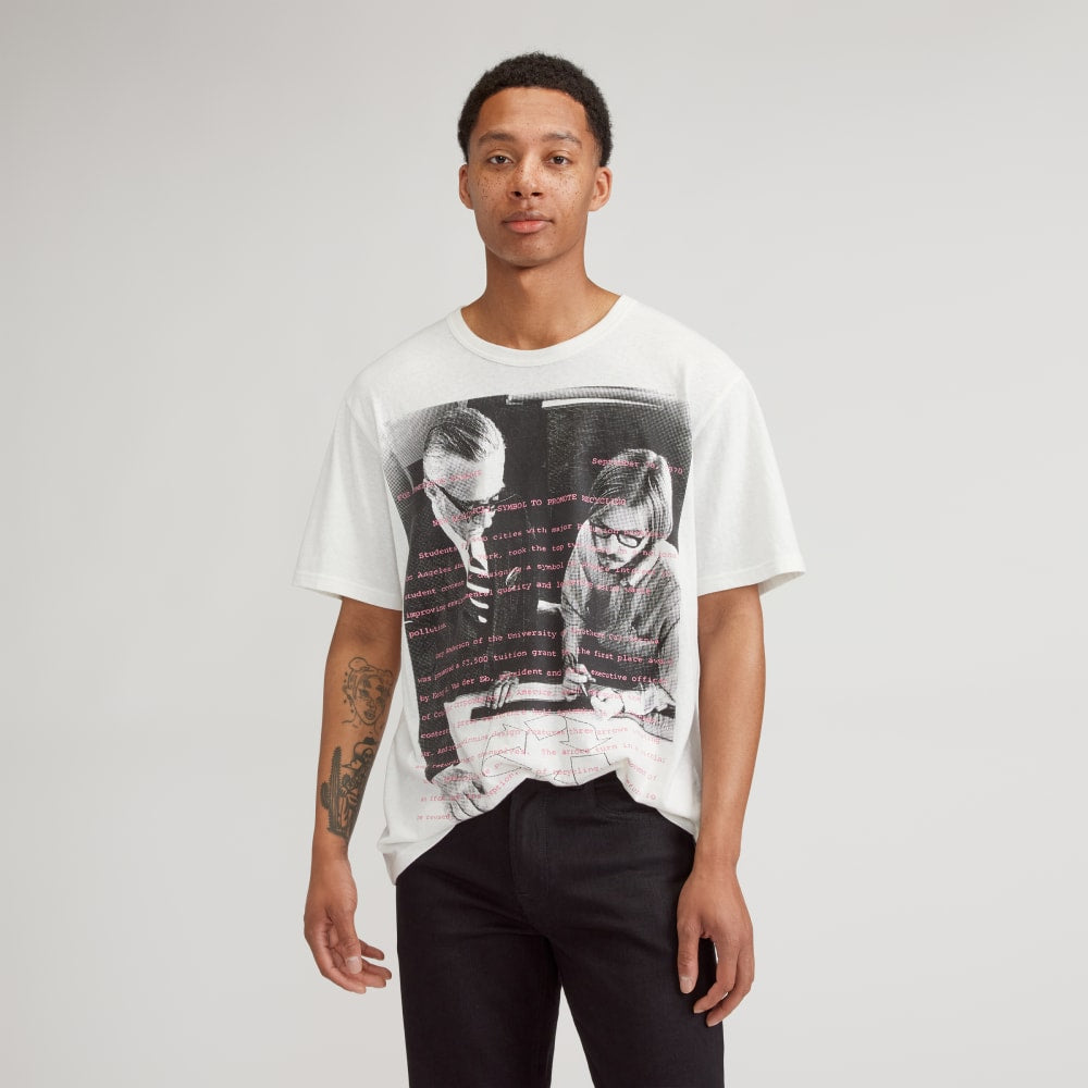 The Everyone Recycled Graphic Tee | White / Carnation Pink Multi