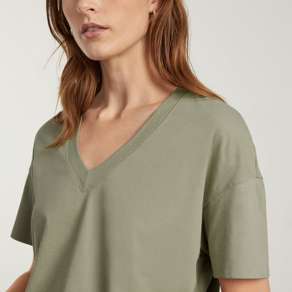 The Organic Cotton Slouchy V-Neck | Reed