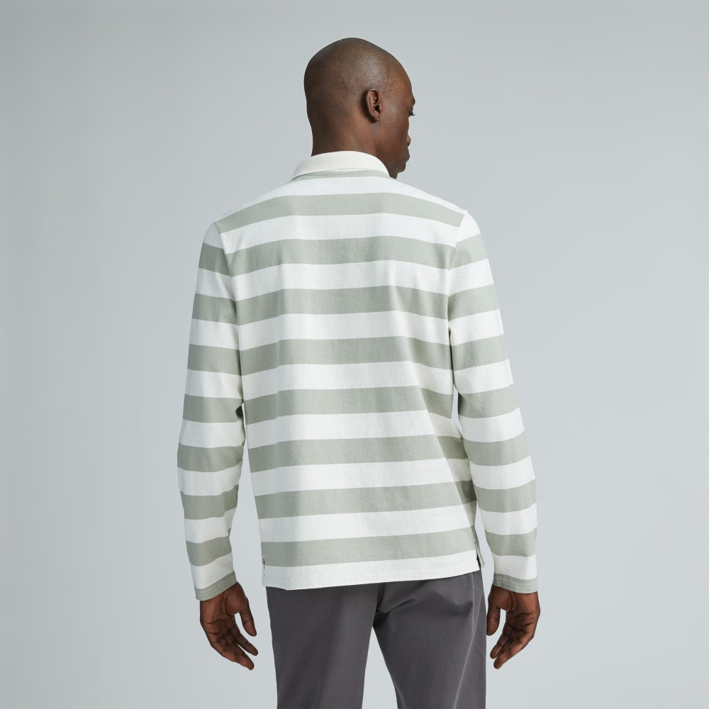 The Premium-Weight Rugby Shirt | Seagrass / Canvas Tan