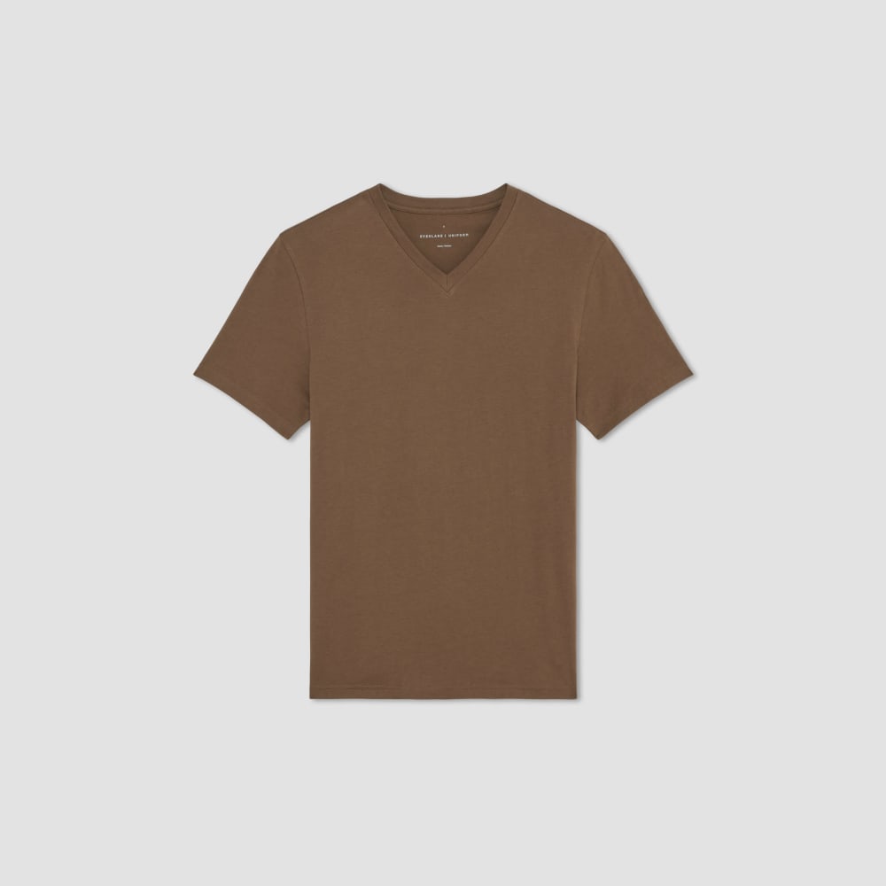 The Essential Organic V-Neck Tee | Cocoa