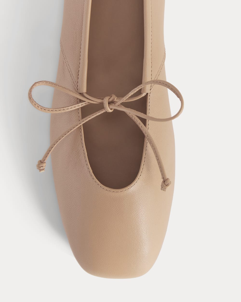 Leather Keyhole Flat | Blush Tan