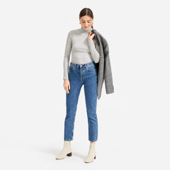 The Luxe Micro-Rib Turtleneck |  Heathered Grey