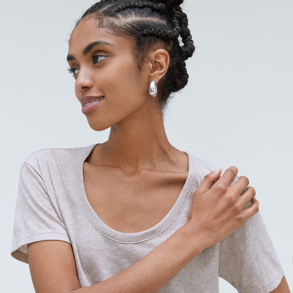 The Air Scoop-Neck Tee | Heathered Oatmeal