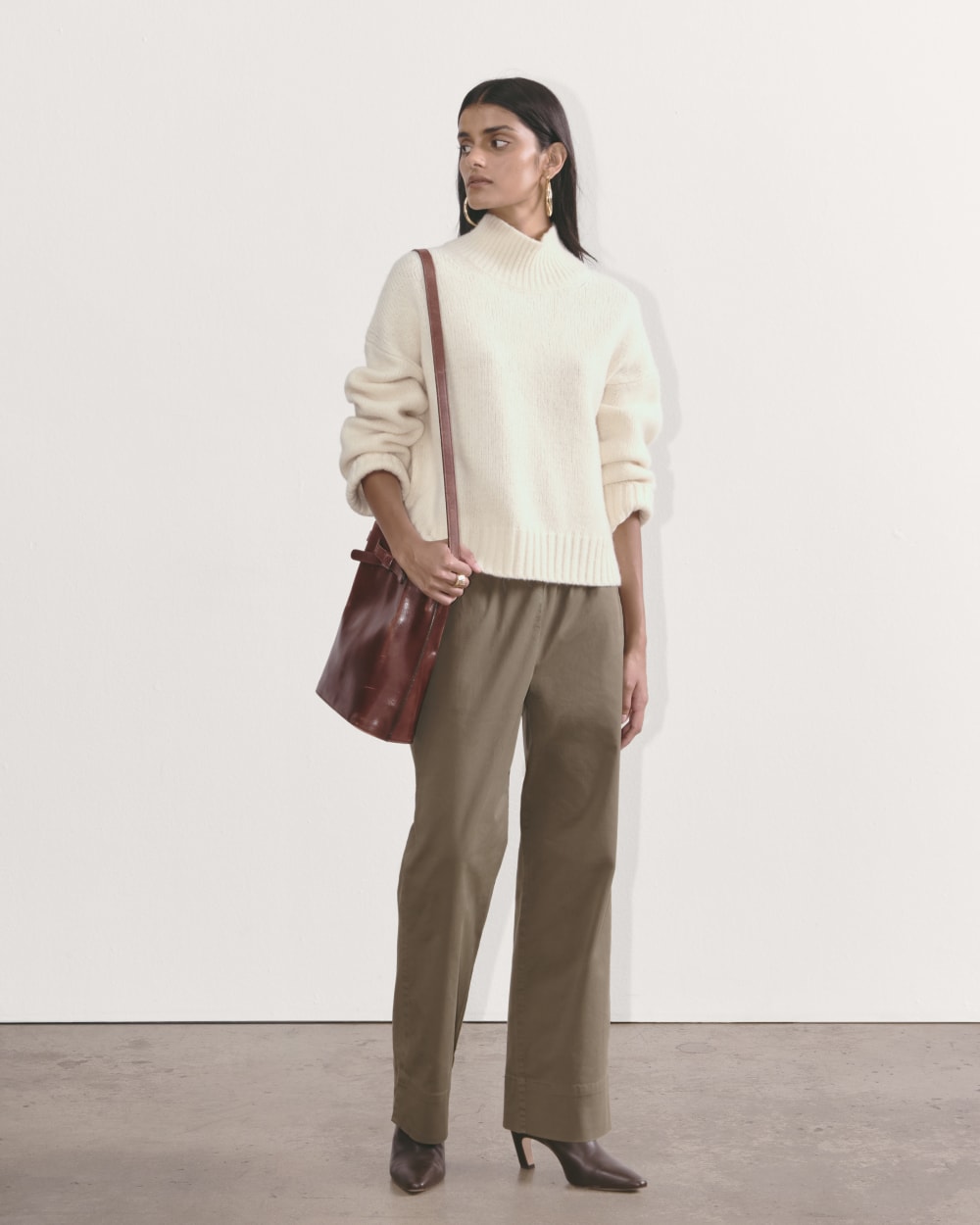 The Cloud Oversized Turtleneck | Bone