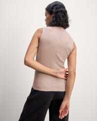The Luxe Rib Funnel-Neck Tank | Dusty Rose