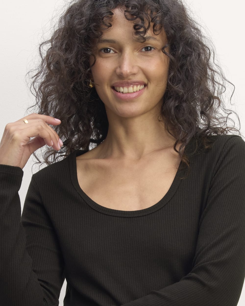 The Shimmy Long-Sleeve Tee | Black