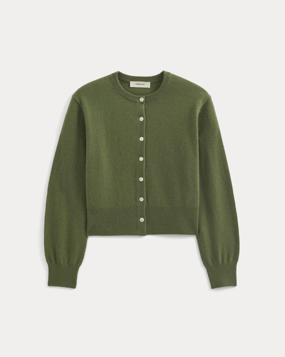 Cashmere Cropped Cardigan | Forest Green