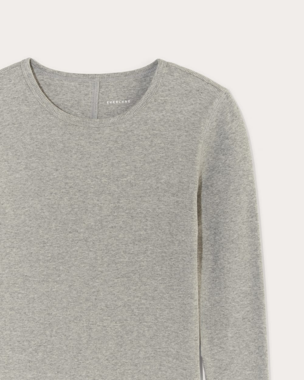 The Luxe Rib Long-Sleeve Crew | Washed Heathered Grey