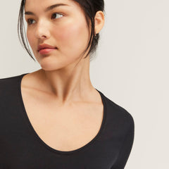 The Supima® Form Ballet Neck Tee | Black