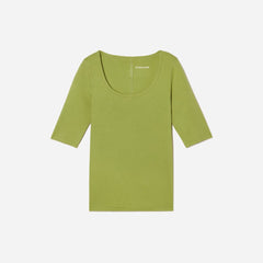 The Luxe Micro-Rib Scoop-Neck Tee | Pepper