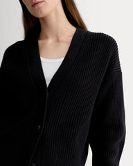 The Boxy Cardigan in Everyday Cotton | Black
