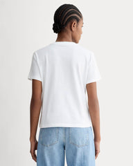 The Box-Cut Tee in Essential Cotton | White | Pocket