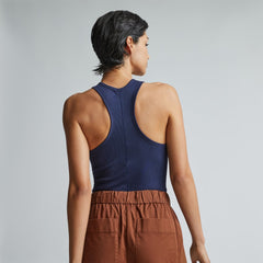 The Luxe Rib Racerback Tank | Navy