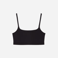 The Invisible Square-Neck Bralette | Black
