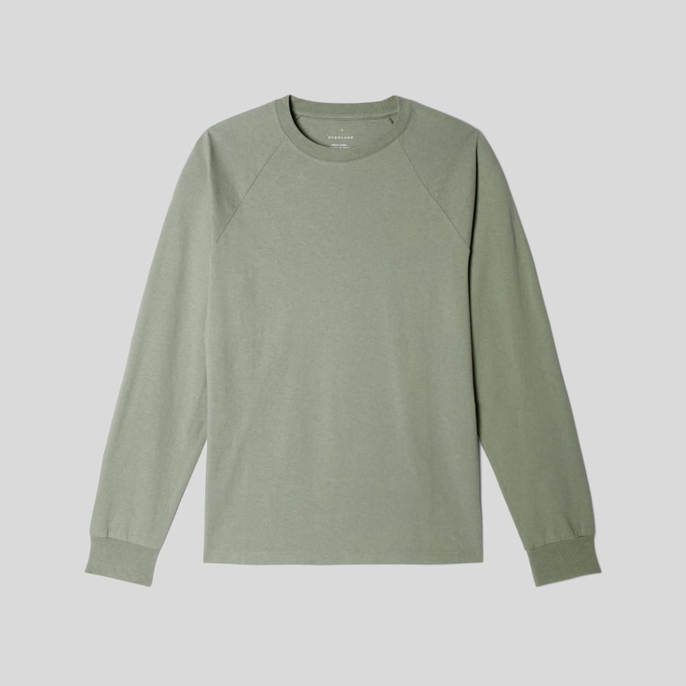 The Premium-Weight Long-Sleeve Crew | Uniform | Seagrass