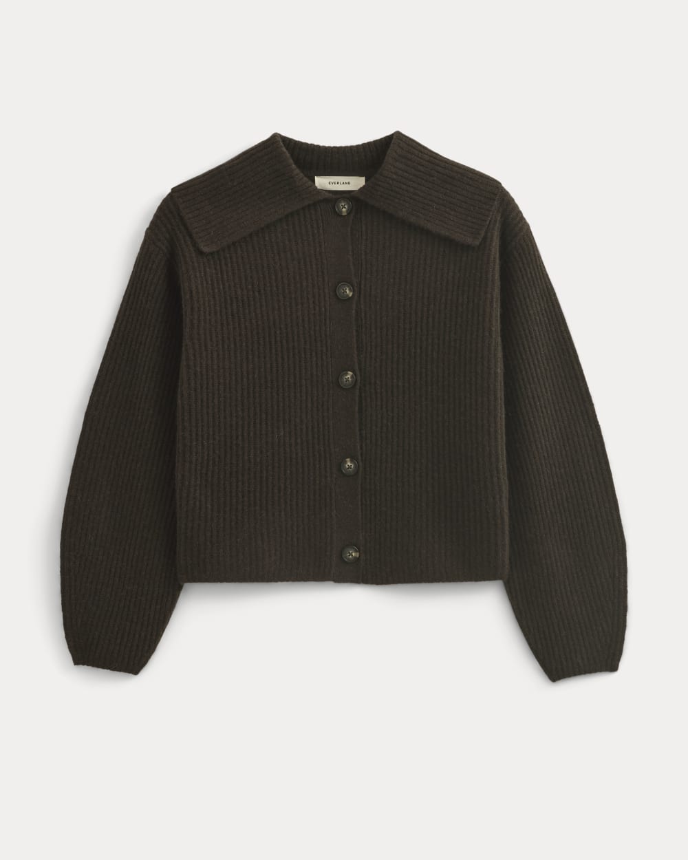 Fisherman Cardigan in Wool Cashmere | Americano Brown