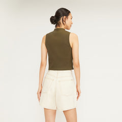 The Ribbed Mockneck Tank | Beech