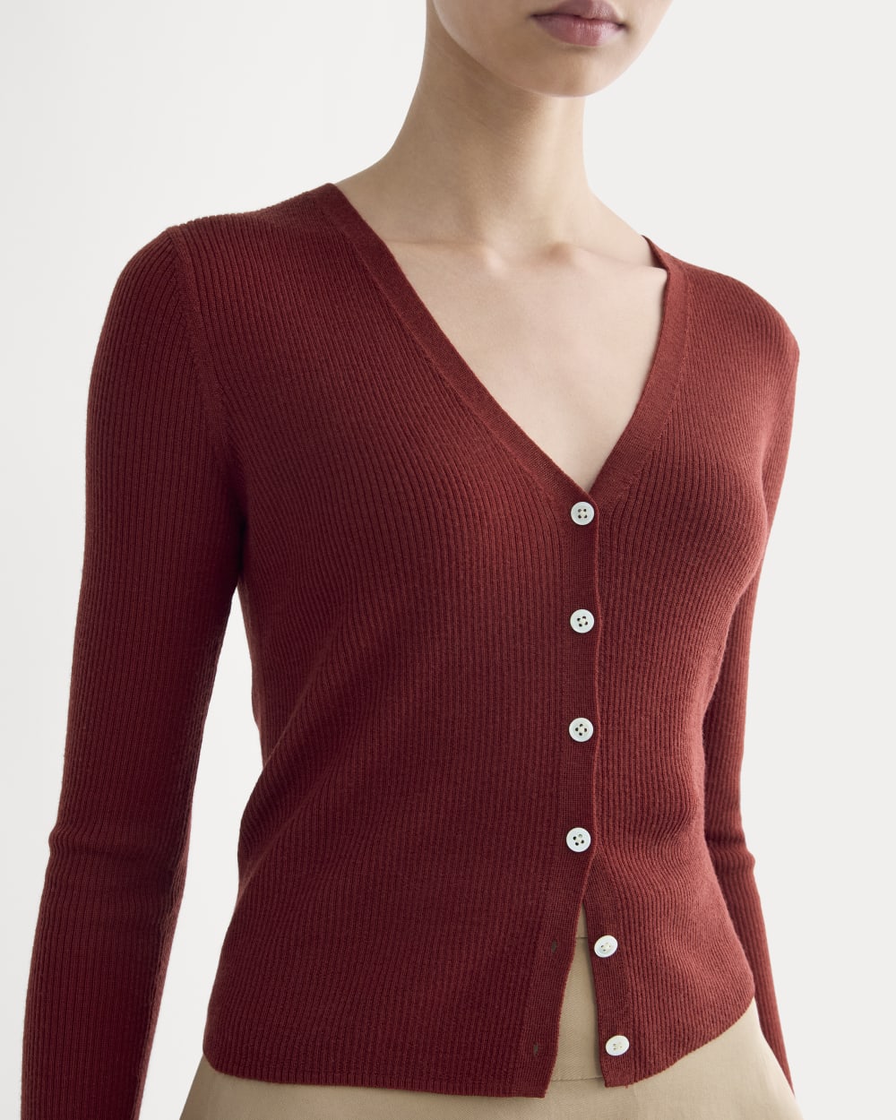 The Cardigan in Ultrasoft Merino | Merlot