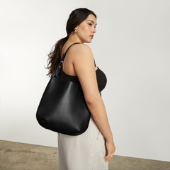 The Cactus Leather Hobo | Black