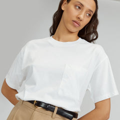 The Organic Cotton Relaxed Pocket Tee | White
