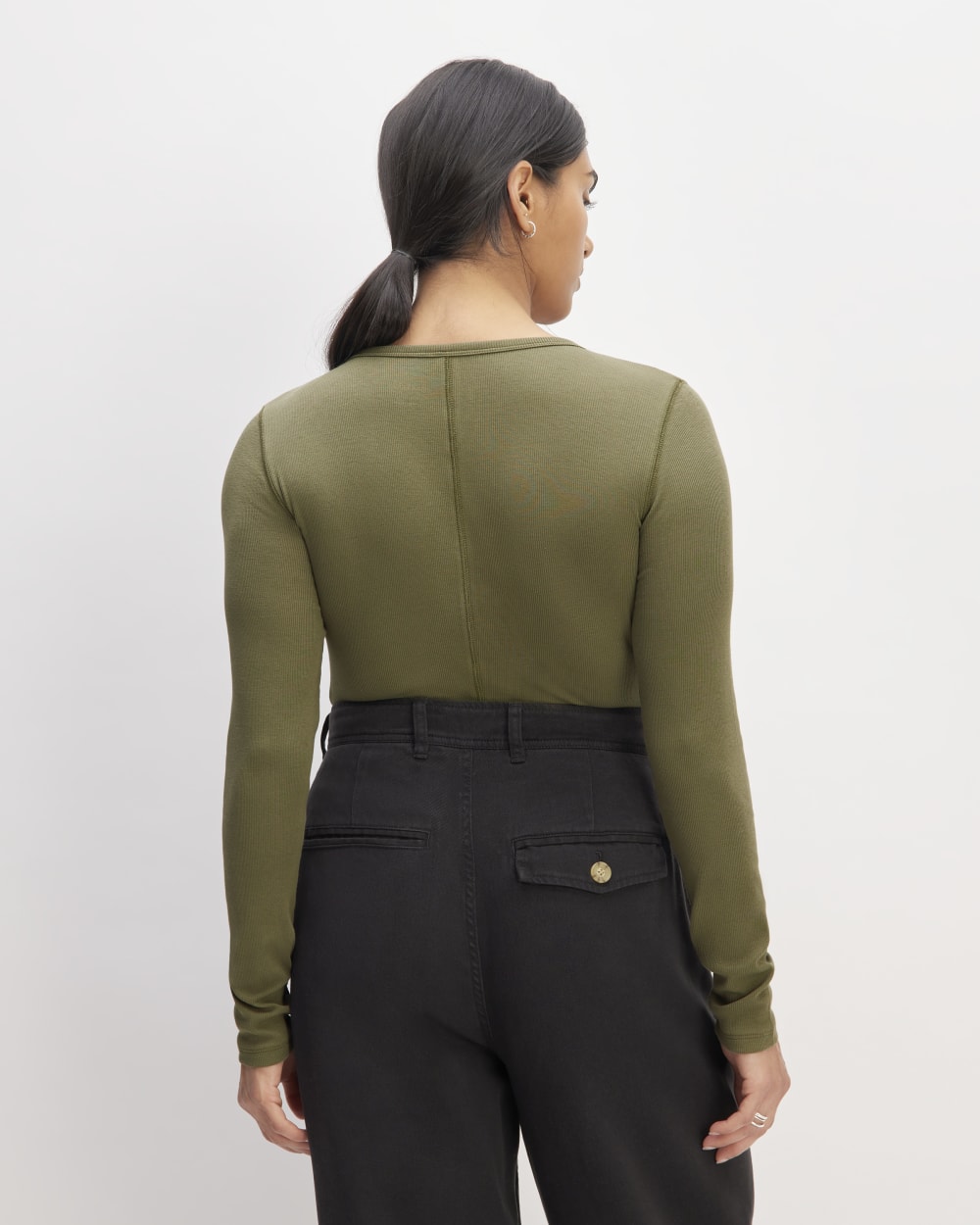 The Luxe Rib Long-Sleeve Crew | Kalamata