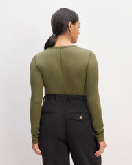 The Luxe Rib Long-Sleeve Crew | Kalamata