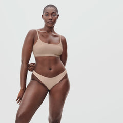 The Invisible Square-Neck Bralette | Light Tan