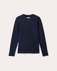 The Waffle Long-Sleeve Crew | Navy