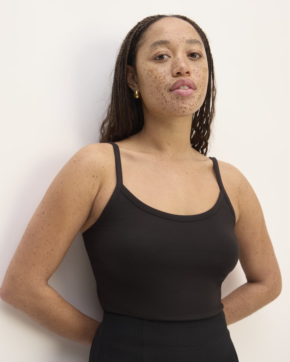 The Supima® Form Spaghetti Strap Cami | Black