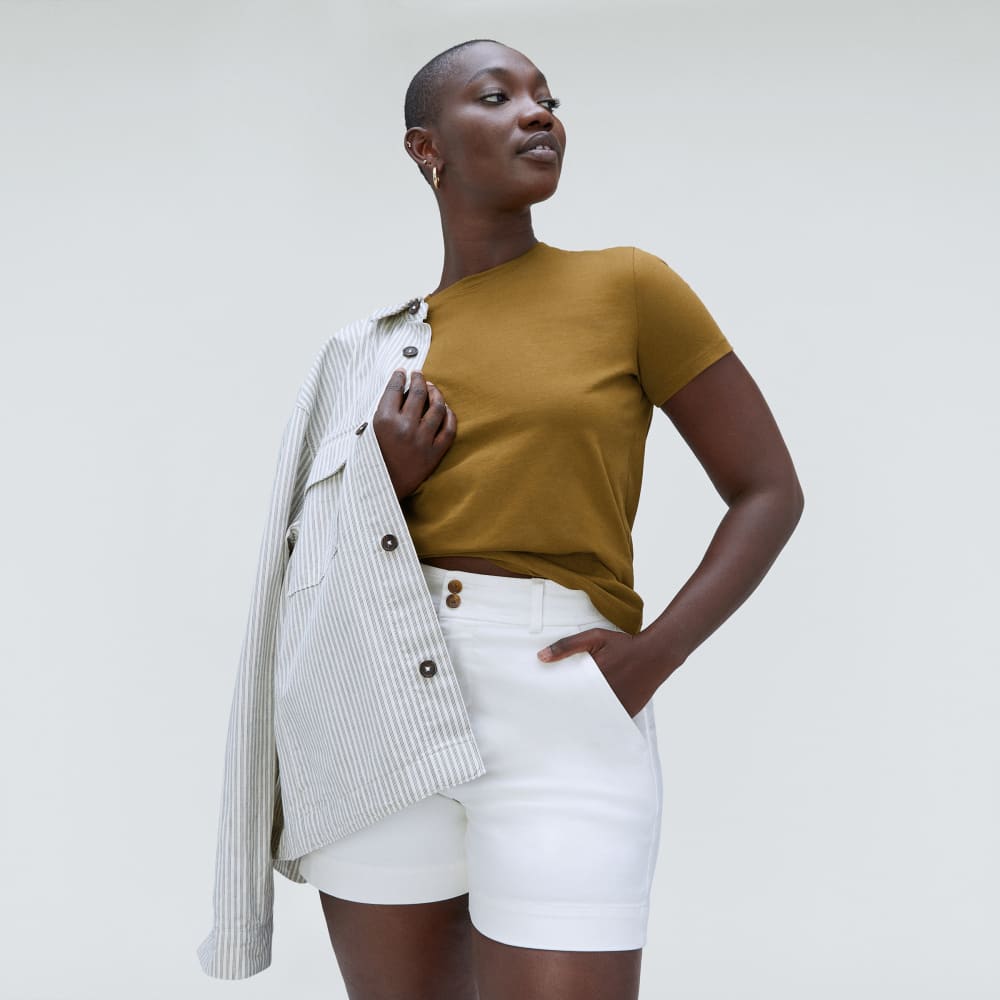 The Box-Cut Tee in Essential Cotton | Tapenade | No Pocket