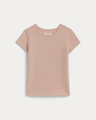 The Pointelle Short-Sleeve Tee | Rose Smoke