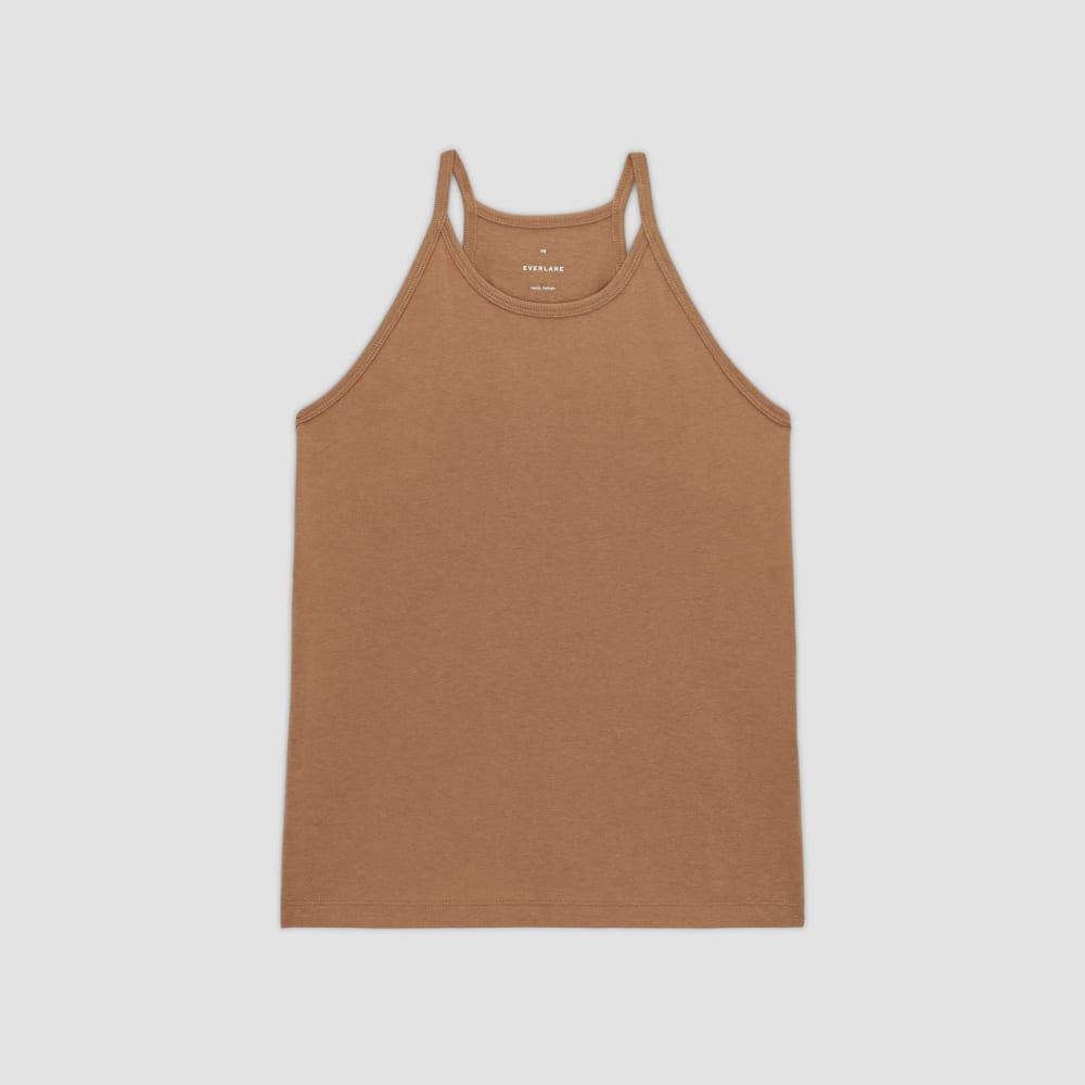 The Hemp Cutaway Tank | Carob Brown
