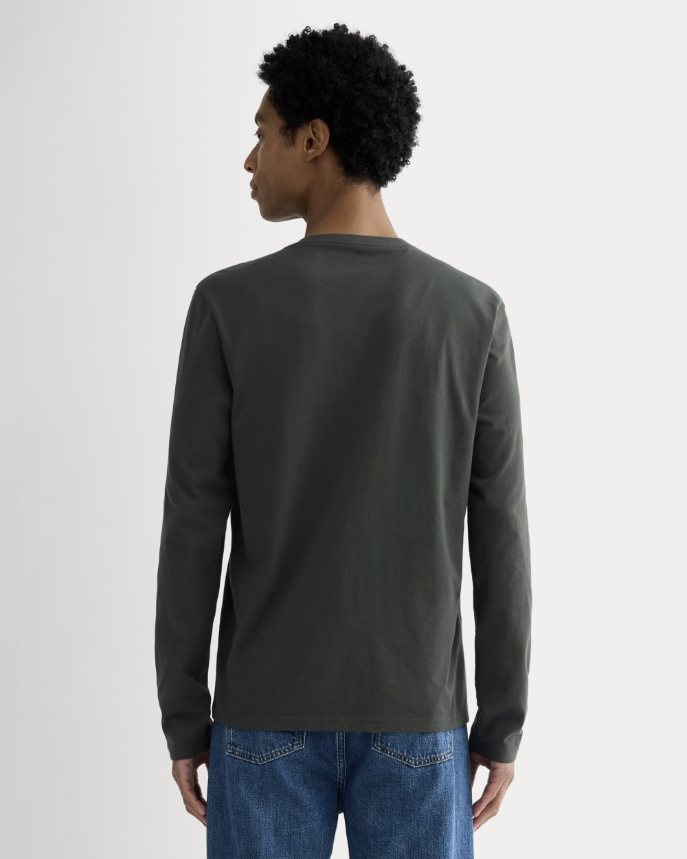 The Essential Organic Long-Sleeve Tee | Washed Black
