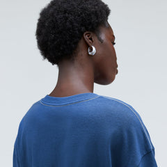 The Vintage Henley Hemp Tee | Deep Blue