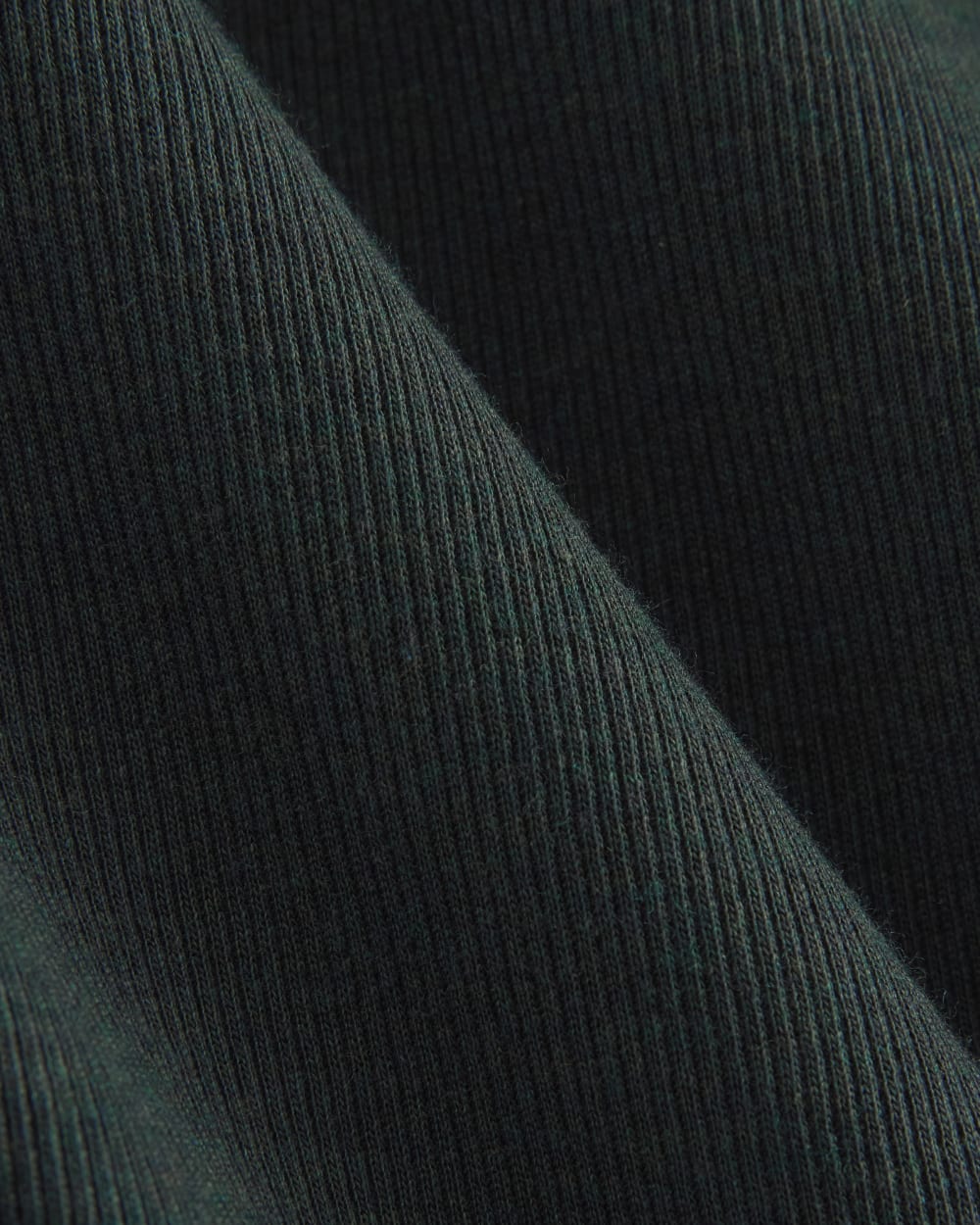 The Luxe Rib Funnel-Neck Tee | Heathered Dark Sea