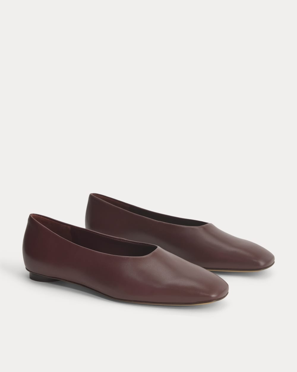 Gallery Square-Toe Flat | Burgundy