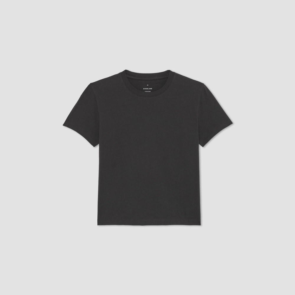 The Box-Cut Tee in Essential Cotton | Vintage Black | No Pocket