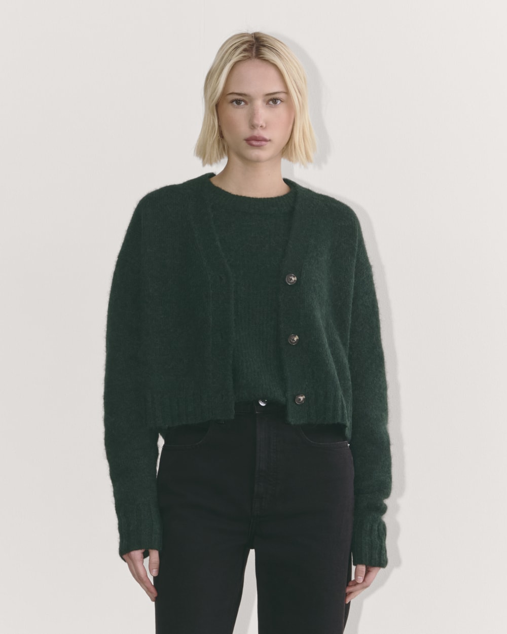 The Boxy Cardigan in Alpaca | Scarab