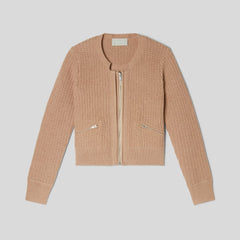 The Cropped Cotton-Merino Bomber |  Chestnut