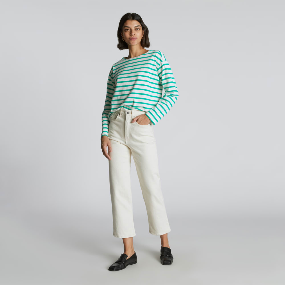 The Mariner Tee | Bright Jade / Canvas Tan