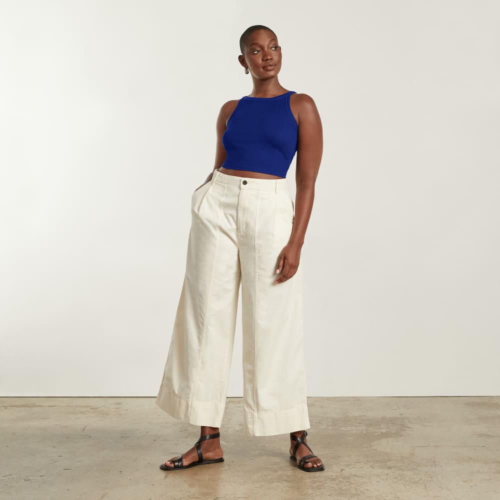 The Pima Micro-Rib Short Tank | Cobalt