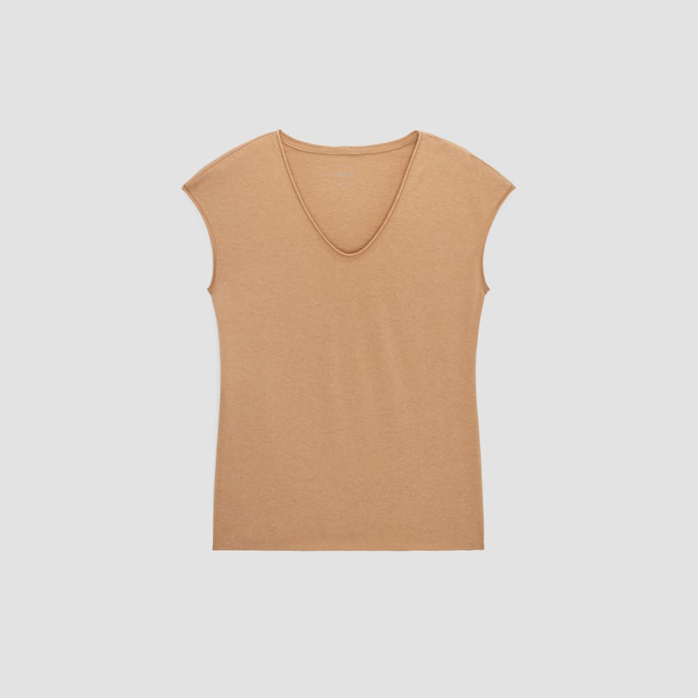 The Hemp Scoop-Neck Muscle Tee | Caramel