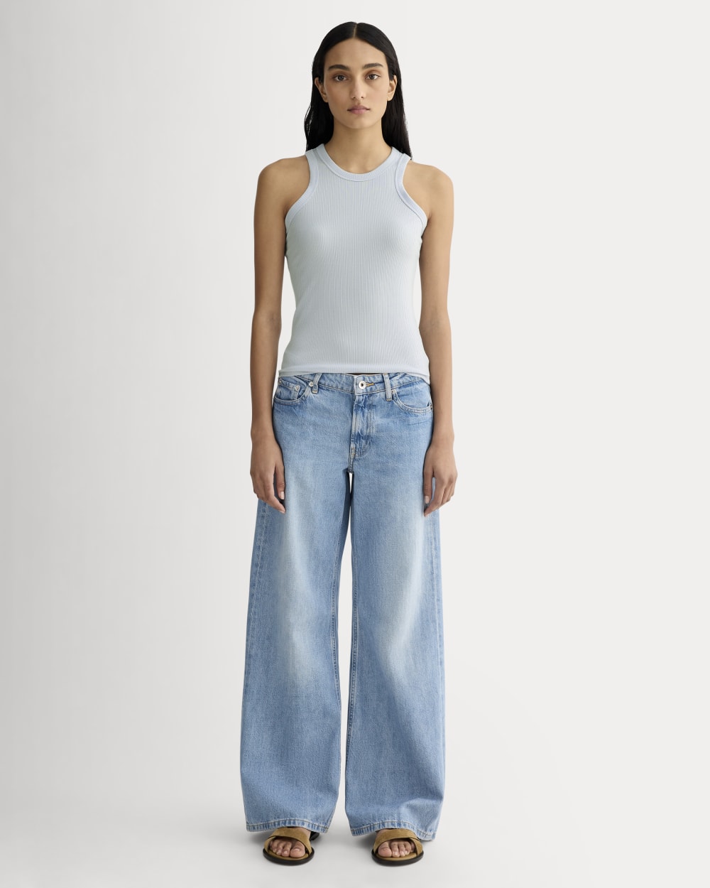 The Shimmy Cutaway Tank | Air Blue