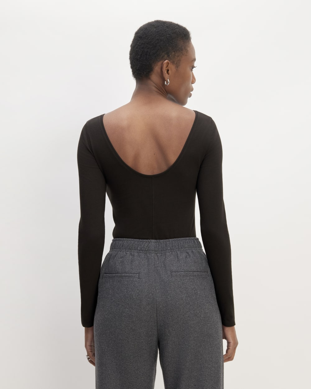 The Supima® Form Scoop-Back Tee | Black