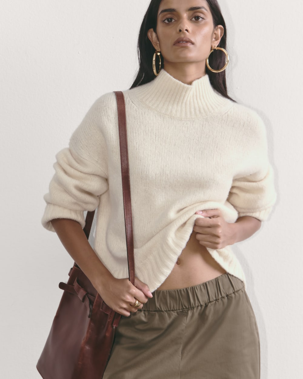 The Cloud Oversized Turtleneck | Bone